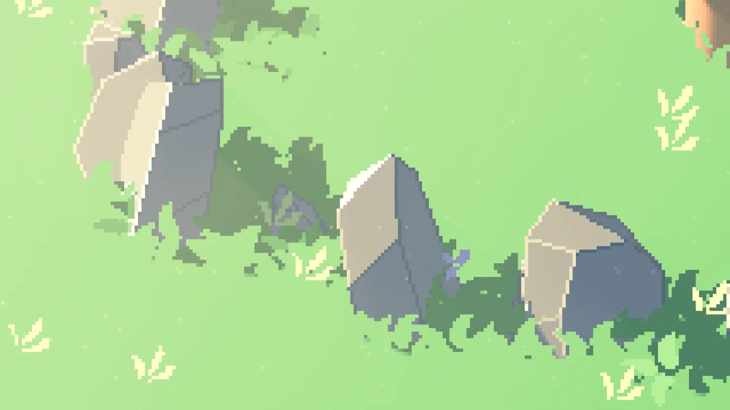 Close up of rock showing procedural outlines.